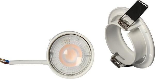 ARLUX - Lot 3 Spots Blanc Encastrables Orientables Ruby Module 5w 420lm Blanc Neutre - large