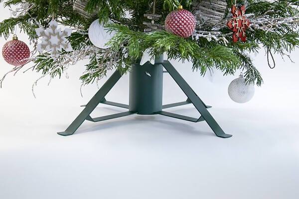 CENTRALE BRICO - Pied de sapin 4 pieds fer plat vert sapin tube 11 cm - large
