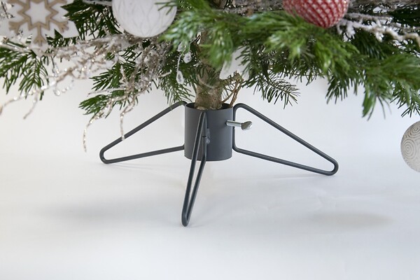 CENTRALE BRICO - Pied de sapin 3 pieds fer rond anthracite tube 7 cm - large