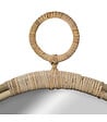 ATMOSPHERA - Miroir mural en Rotin forme gousset D 38 cm - vignette