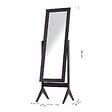 HOMCOM - Miroir à pied inclinaison réglable dim. 47L x 46l x 148H cm MDF brun foncé - vignette