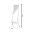 HOMCOM - Miroir à pied inclinaison réglable dim. 47L x 46l x 148H cm MDF blanc - vignette