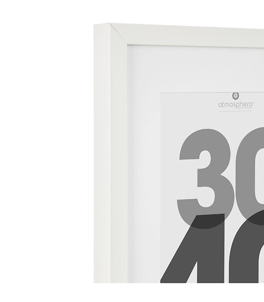 ATMOSPHERA - Cadre photo en Bois Blanc pour Photo 30 x 40 cm - large