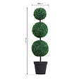 OUTSUNNY - Buis artificiel topiaire artificielle en forme de boules dim. à˜ 30 x 112H cm vert - vignette