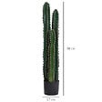 OUTSUNNY - Cactus artificiel grand réalisme plante artificielle grande taille dim. à˜ 17 x 100H cm vert - vignette