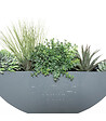 ATMOSPHERA - Plantes vertes artificielles dans Suspension en Métal Gris - vignette