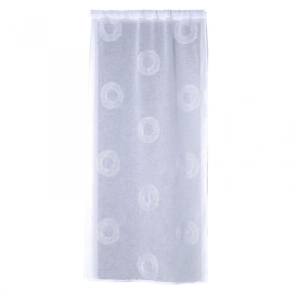 CENTRALE BRICO - Vitrage tamisant, Cosmos blanc/argent l.90 x H.210 cm - large