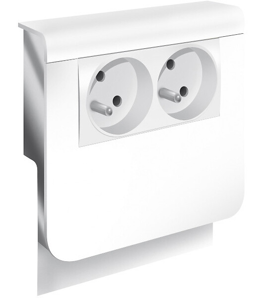 CENTRALE BRICO - Adaptateur Blanc Pour Plinthe, H. 19 X P.16.5 Cm - large