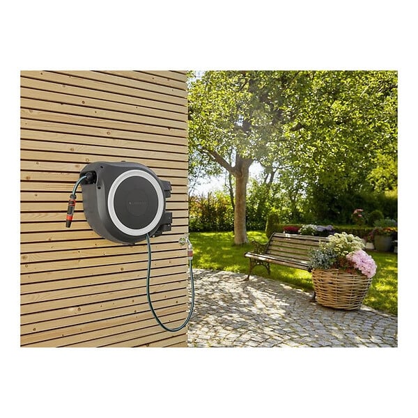 GARDENA - Dévidoir automatique mural RollUp L 30 m - large