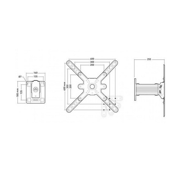 ERARD - Support Mural Inclinable Pour écran De 30 à 55 - 043340 - large