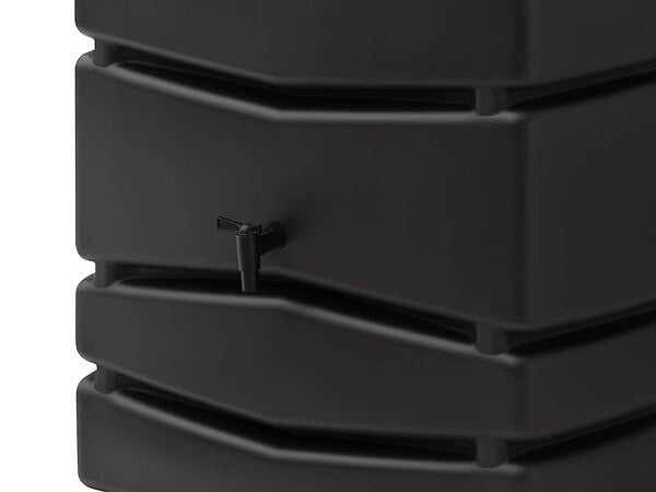 NATURE - Récupérateur d'eau de pluie mural anthracite avec robinet 450 L - Nature - large