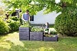 GRAF - Carré Potager Ergo Quadro L Imitation Bois 25 X 80 X 80 Cm - vignette
