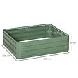 OUTSUNNY - Lot de 2 carrés potager de jardin dim. 100L x 100l x 30H cm tôle d'acier ondulée vert - vignette