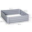 OUTSUNNY - Lot de 2 carrés potager de jardin dim. 100L x 100l x 30H cm tôle d'acier ondulée gris - vignette