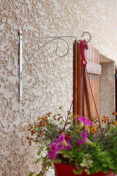 CENTRALE BRICO - Potence fil Classique volute - 32x30 cm - blanc - large