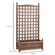 OUTSUNNY - Jardinière avec treillis - bac à fleurs - jardinière sur pied - dim. 64L x 28l x 120H cm inserts d'irrigation inclus bois sapin traité - vignette