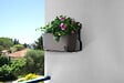 CENTRALE BRICO - Support jardinière mural fer plat anthracite - 35x18 cm - Acier époxy - vignette