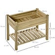 OUTSUNNY - Jardinière sur pieds potager avec étagère à lattes dim. 91L x 51l x 76H cm bois sapin autoclave - vignette