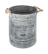 ATMOSPHERA - Lot de 2 Pots de fleurs Seau en métal Gris Vintage - vignette