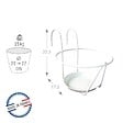 CENTRALE BRICO - Porte-pots soucoupe crochet - 20-22 cm - blanc - vignette