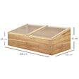 OUTSUNNY - Mini serre de jardin serre pour semis dim. 100L x 50l x 36H cm toit 2 pans ouvrables séparement panneaux de polycarbonate bois sapin pré-huilé - vignette