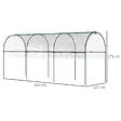 OUTSUNNY - Serre de jardin serre à tomates dim. 4L x 1,23l x 1,71H m acier thermolaqué vert PVC haute densité transparent - vignette