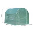 OUTSUNNY - Serre de jardin tunnel surface sol 6 m² 3L x 2l x 2,10H m châssis tubulaire renforcé porte zippée 4 fenêtres enroulables vert - vignette