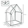 OUTSUNNY - Serre de jardin balcon terrasse serre pour tomates 0,9L x 0,9l x 1,45H m double porte acier PVC transparent vert - vignette