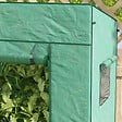OUTSUNNY - Serre de jardin murale serre adossée porte 2 fenêtres - vignette