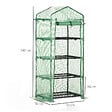 OUTSUNNY - Serre de jardin balcon étagère serre 4 niveaux 0,7L x 0,5l x 1,6H m acier galvanisé bâche amovible PE haute densité vert - vignette