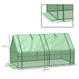 OUTSUNNY - Mini serre de jardin serre à  tomates dim. 180L x 90l x 90H cm acier PE haute densité 140 g/mÂ² anti-UV 2 fenêtres zippées enroulables vert - vignette
