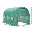 OUTSUNNY - Serre de jardin tunnel 7m² 3,5L x 2l x 2H m châssis tubulaire acier galvanisé renforcé 6 fenêtres 1 portes vert - vignette