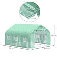 OUTSUNNY - Serre tunnel de jardin 3,5 x 3 x 2 m grande taille 6 fenêtres vert - vignette