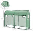 OUTSUNNY - Serre de Jardin serre à  tomates dim. 3L x 1l x 2H m 2 portes zippées déroulantes 4 fenêtres enroulables acier PE haute densité 140 g/mÂ² anti-UV vert - vignette
