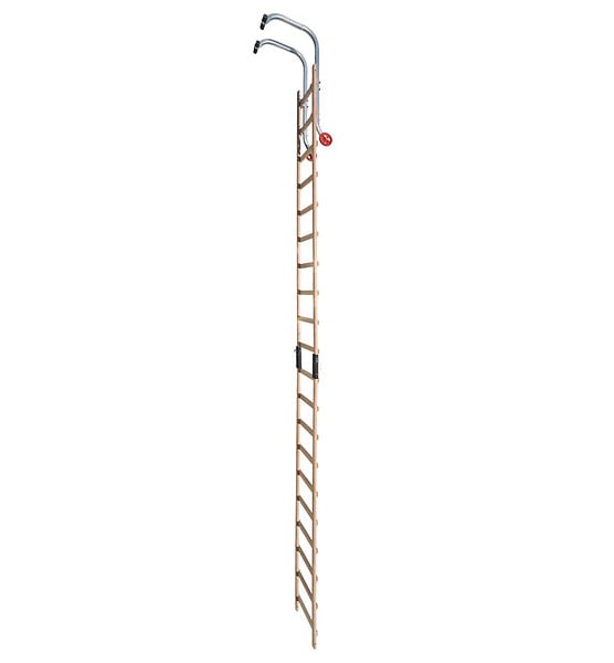 HAILO - Echelle plate de toit en bois pour couvreur avec crochet de toit 5m Hailo Safety Roof - large