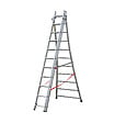 HAILO - Echelle transformable pro 3 plans 3x10 échelons 6m/6,8m en aluminium Hailo Pro - vignette
