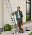 HAILO - Echelle coulissante à main 2 plans 2x18 échelons 8,8m/9,5m en aluminium Hailo ProfiStep Duo - vignette