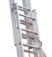 HAILO - Echelle coulissante à  corde professionnelle 3 plans 3x16 échelons 10,8m/11,1m en alu Hailo Trio - vignette