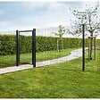 EASY CLOTURE - Portillon grillagé en acier galvanisé maille 100 x 50 L 1m x H 1m20 Noir - vignette