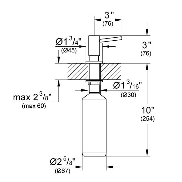 GROHE - Distributeur de savon liquide COSMOPOLITAN GROHE 40535000 - 500 ml - large