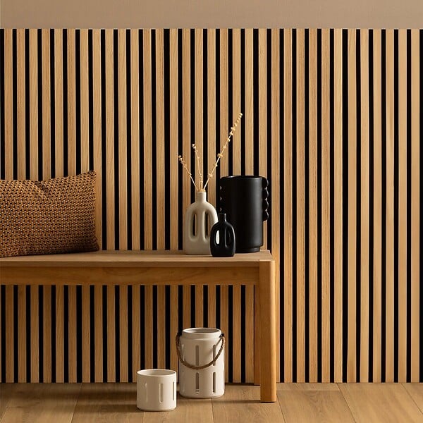 ATMOSPHERA - Panneau décoratif mural en Bois clair 120 x 60 cm - large