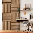 ATMOSPHERA - Panneau décoratif mural en Bois clair 60 x 60 cm - vignette