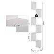 HOMCOM - Étagère d'angle étagère de rangement design contemporain zig zag 20L x 20l x 126H cm 5 niveaux panneaux de particules blanc - vignette