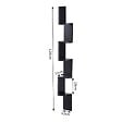 HOMCOM - HOMCOM Étagère d'angle design contemporain zig zag 5 niveaux 12L × 12l × 120H cm noire - vignette