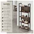 TECTAKE - Étagère Westport 62x24x165,5cm Bois foncé industriel, rustique - vignette