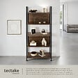 TECTAKE - Étagère Westport 62x24x165,5cm Bois foncé industriel, rustique - vignette
