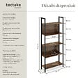 TECTAKE - Étagère Westport 62x24x165,5cm Bois foncé industriel, rustique - vignette