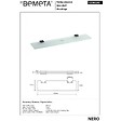 BEMETA - Etagère tablette murale NERO 60 cm en laiton noir - vignette