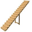 VINUOVO - BERLIN Escalier extérieur bois 16 marches H 275cm L-80cm fermé - vignette