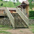 DIRECT-ABRIS - Limon 7 Marches Escalier Pin Traite - Escalier Extérieur - Pré-entaillé - vignette